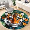 1PC Tiger Print Chair Carpet for Office, Indoor Non-Slip Washable Carpet, Soft Comfortable Mat For Office Room yy250930244