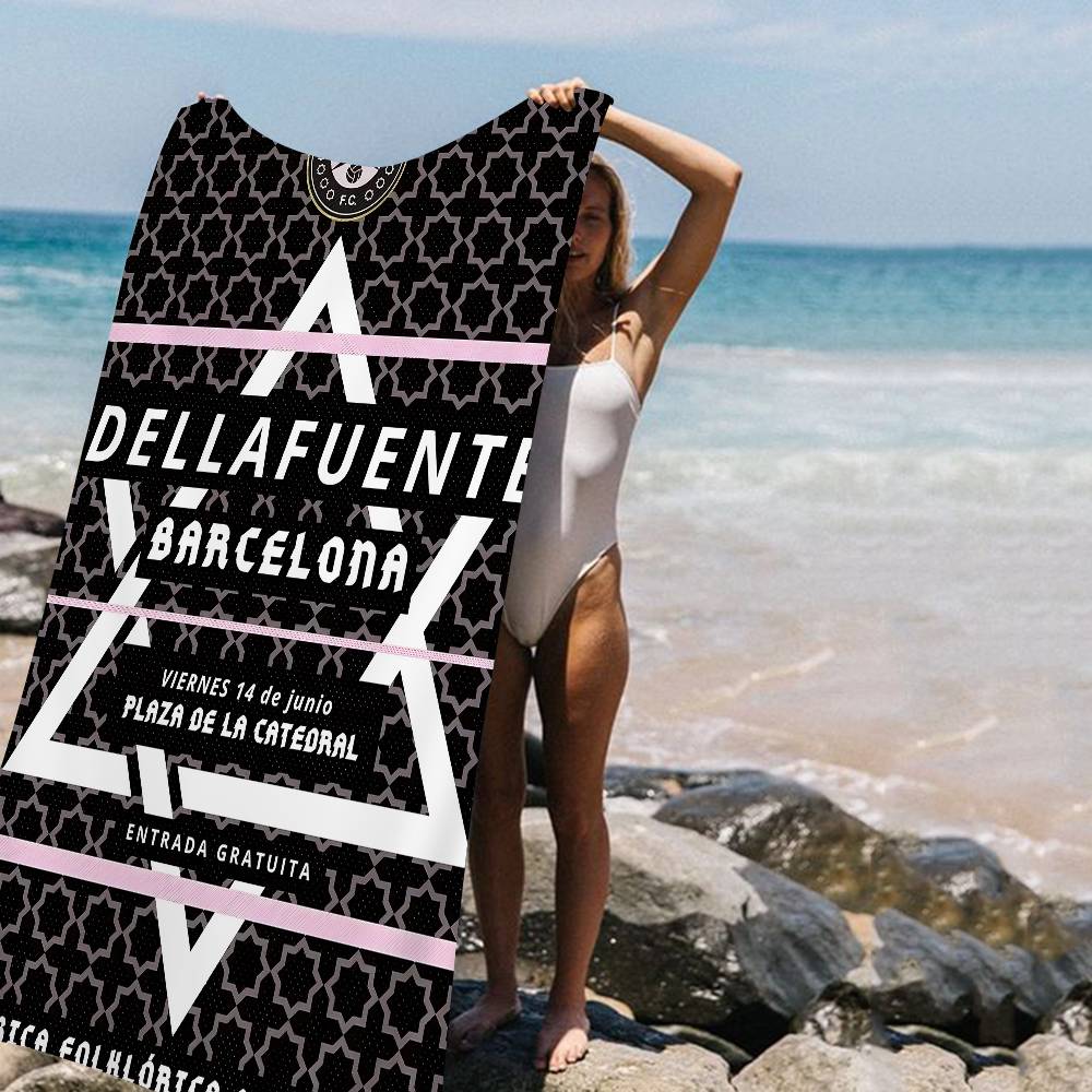 Dellafuente F C Whitepaper Пляжное полотенце Цветные банные полотенца Для девочки Микрофибра Быстросохнущие На заказ Песок Пляж Йога Спа Тренажерный зал Бассейн