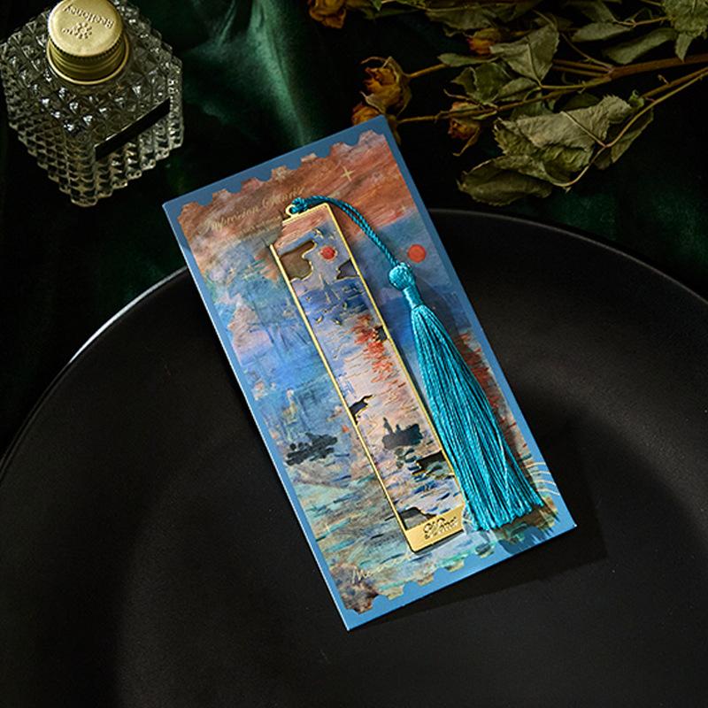 Ретро Классическая Европейская Закладка для Книги Винтажная Картина Маслом Серия Металлическая Полая Закладка Для Студентов Креативный Дизайн Подарок Учителю