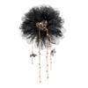 Tassel Shark Clip Peony Flower Hair Clip Temperament Flower Hairgrips  Women
