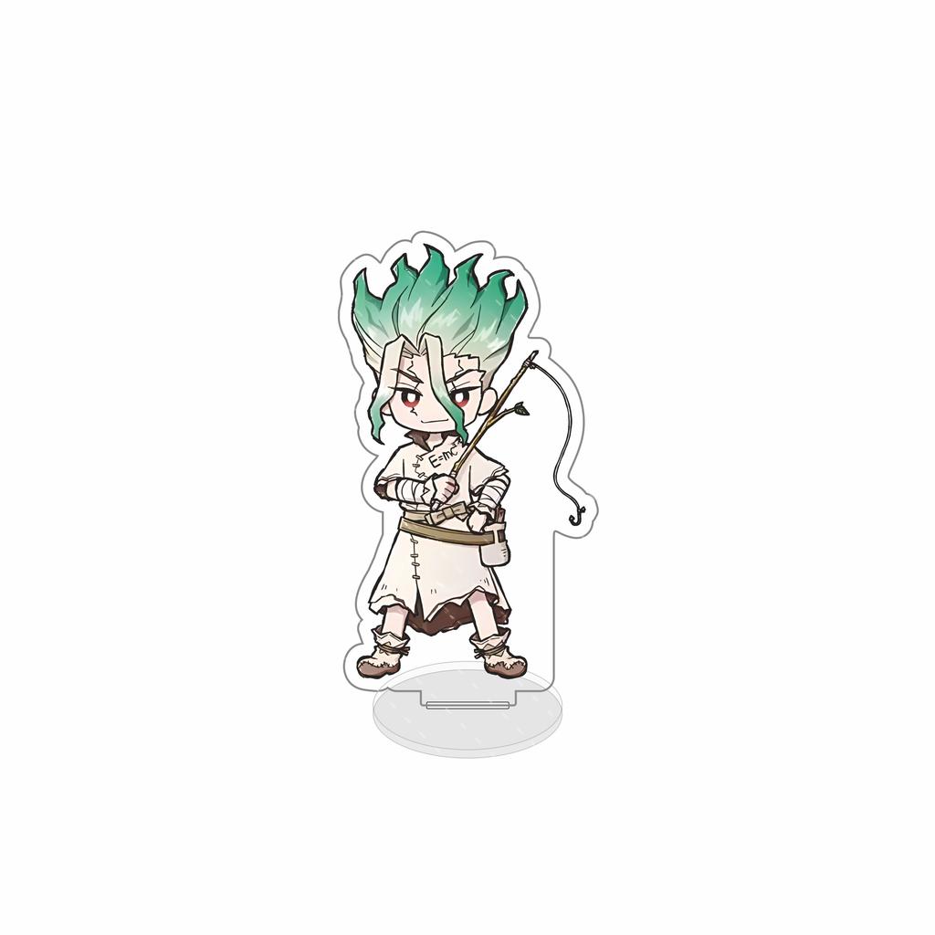 Акриловая подставка Dr Stone Аниме 10 см - Исигами Сенку Стэнли Зено Фигурка Декор для стола Украшение Коллекция Подарок фанату