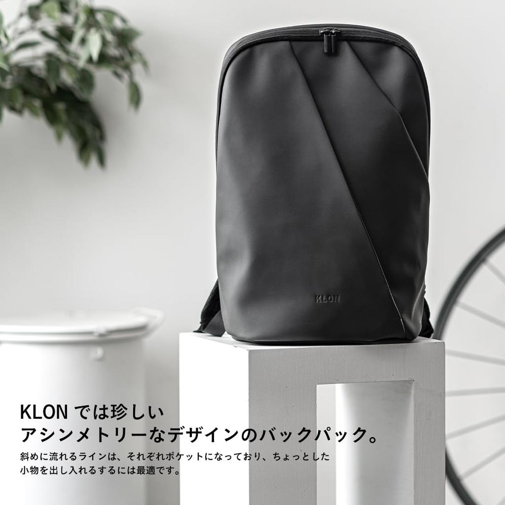 Рюкзак KLON с матовым покрытием - Wav Black, легкий, водонепроницаемый, тонкий деловой рюкзак для мужчин и женщин, идеально подходит для ежедневных поездок на работу или для офиса.