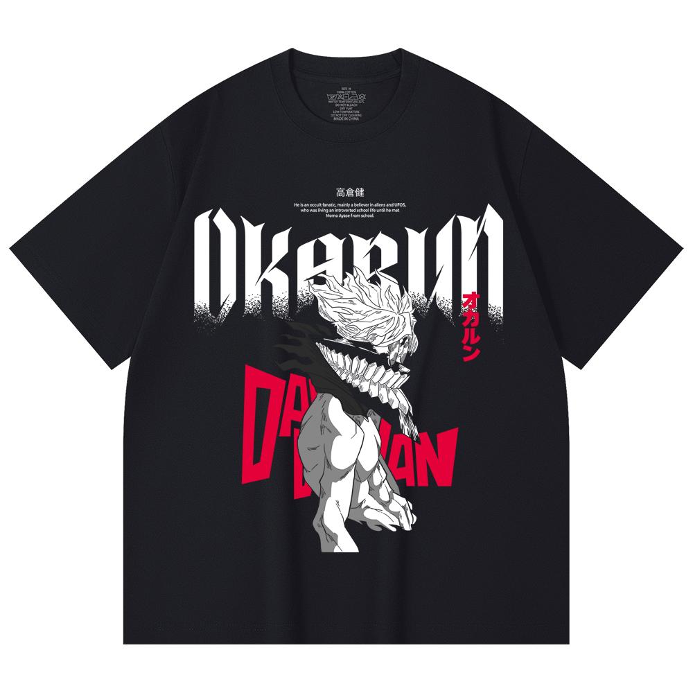 230 Gsm 100% Cotton Dandadan V40 Okarun Print Unisex Heavy Cotton T Shirt