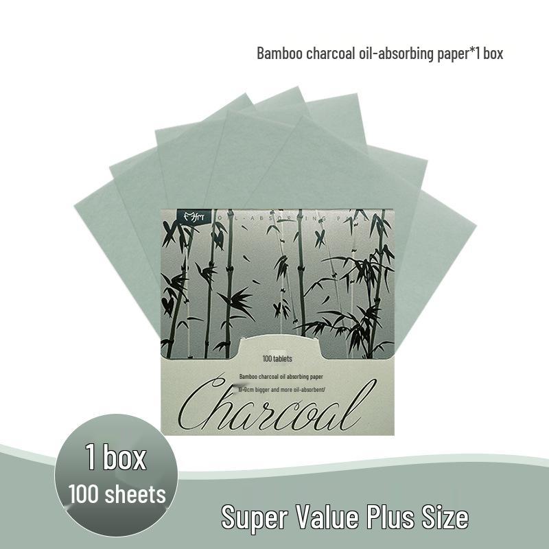 Portable Summer Fresh Facial Oil Blotting Papers with Plant Fragrance - 100 Sheets