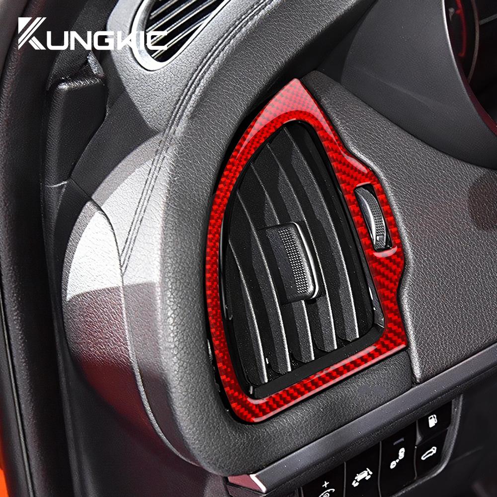 Real Soft Carbon Fiber Sticker For Kia Stinger CK 2019 2020 2021 2022 2023 LHD RHD Car Instrument AC Outlet Trim Accessories
