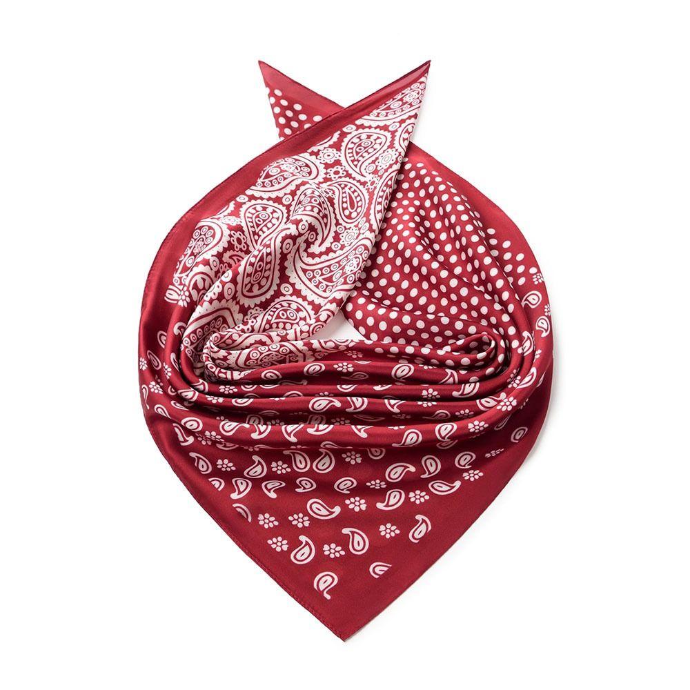70x70cm Square Neckerchief Lightweight Headscarf Versatile Purse Scarf  for Women