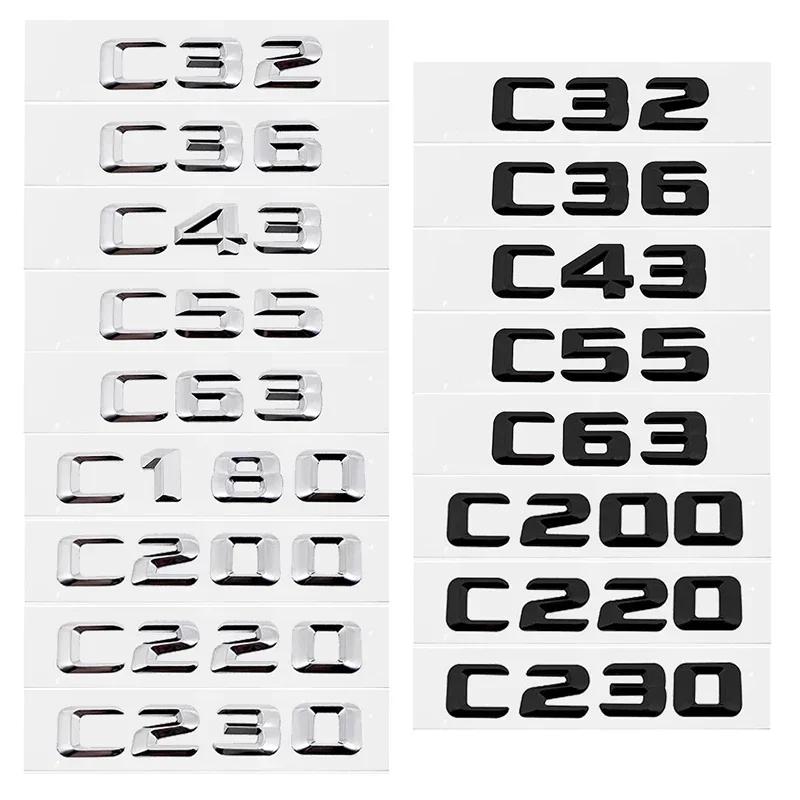 3D Car Tail Letter Stickers Badge for Mercedes Benz C Class C32 C36 C43 C55 C63 C180 C200 C220 C230 Auto Rear Trunk Emblem ZC2