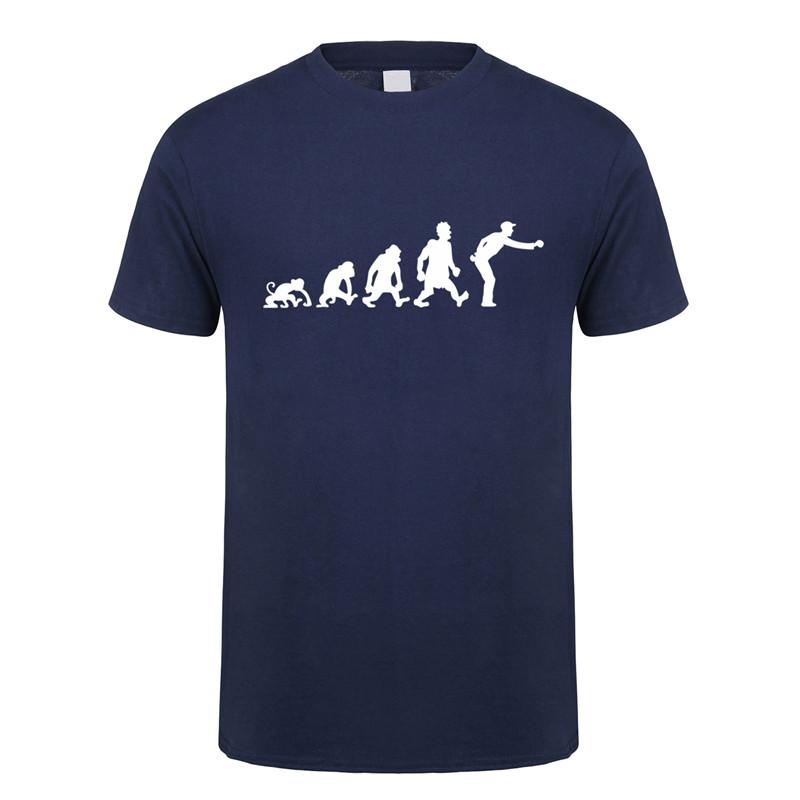 Эволюция петанка Футболка с коротким рукавом Хлопок Прохладная Смешная Футболки петанк буля Мужская одежда JL-057