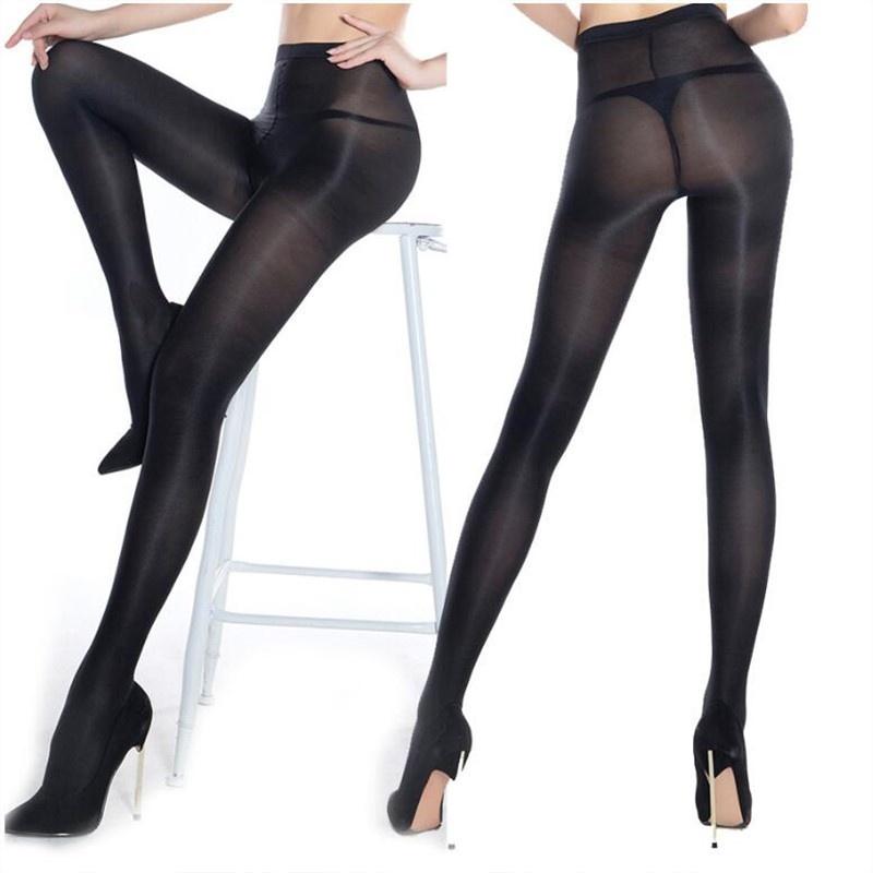 70D Shiny High Glossy Elastic Plus Size Pantyhose Shaping Stockings Tights XXXL