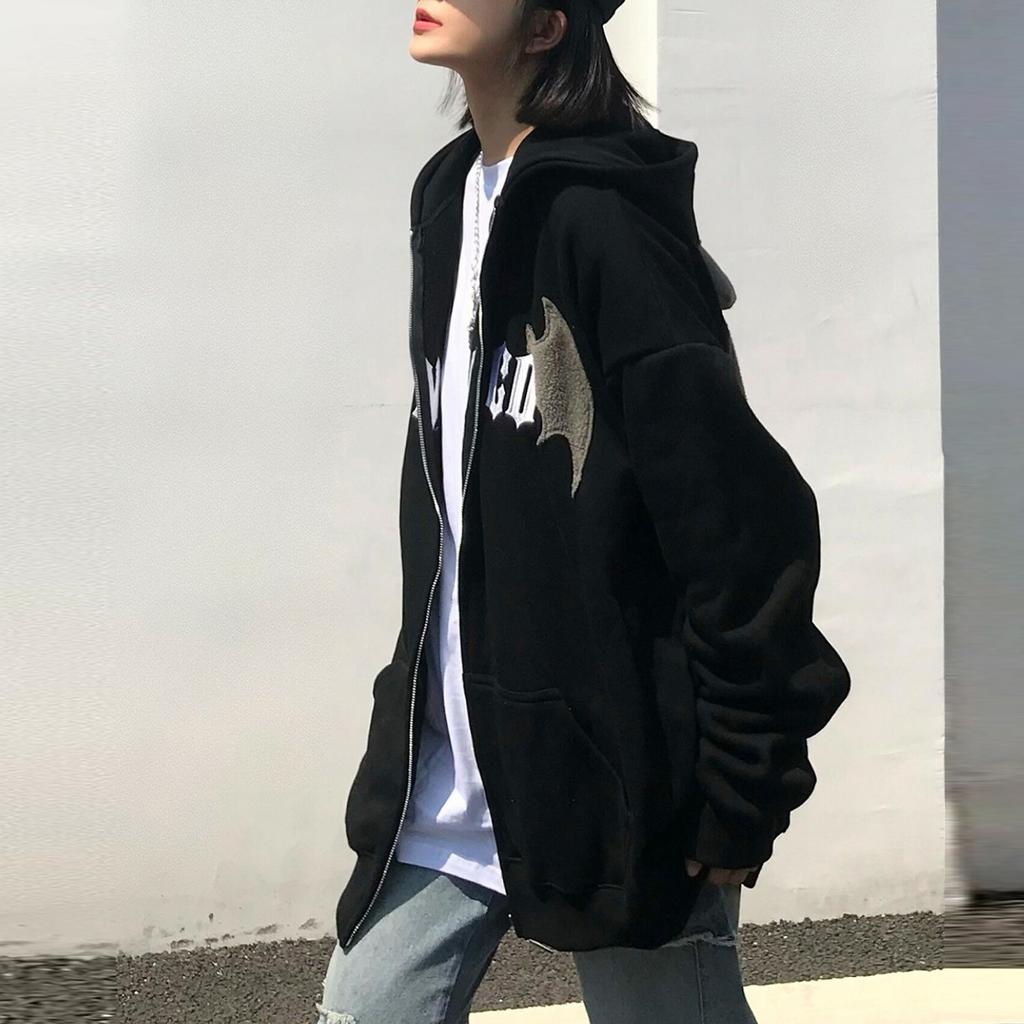 Женская мода, свободная толстовка с длинными рукавами и рогами маленького дьявола, с капюшоном, куртка