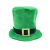 Green Irish Festival Hat with 6 Artificial Moustaches Beards Patricks Day Cosplay Hat for Men Women Festival Celebration