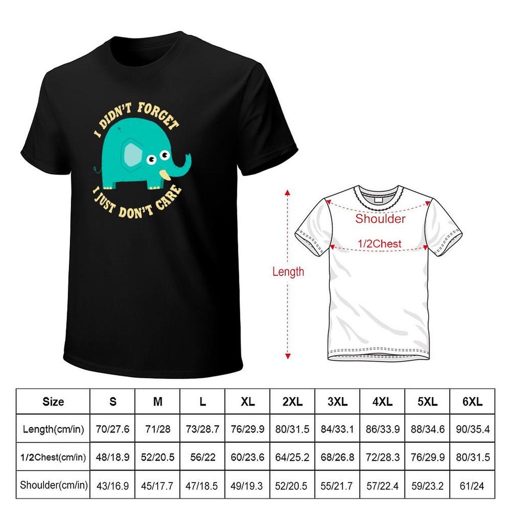 An Elephant Never Cares TShirt vintage sublime big and tall t shirts for men