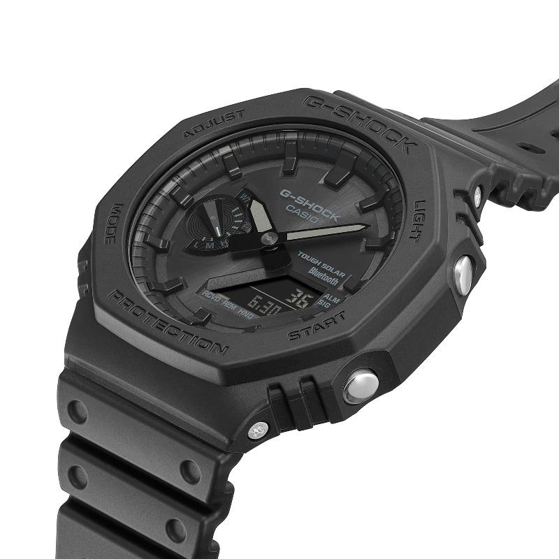 Casio Мужские часы G-SHOCK GA-B2100-1A1, кварцевые, цифровые, ударопрочные, водонепроницаемые 200 м, на ремешке из смолы
