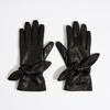 BIMBA Y LOLA [23FW] BIMBA Y LOLA Перчатки из черной кожи с лентами B236AIG016BKB