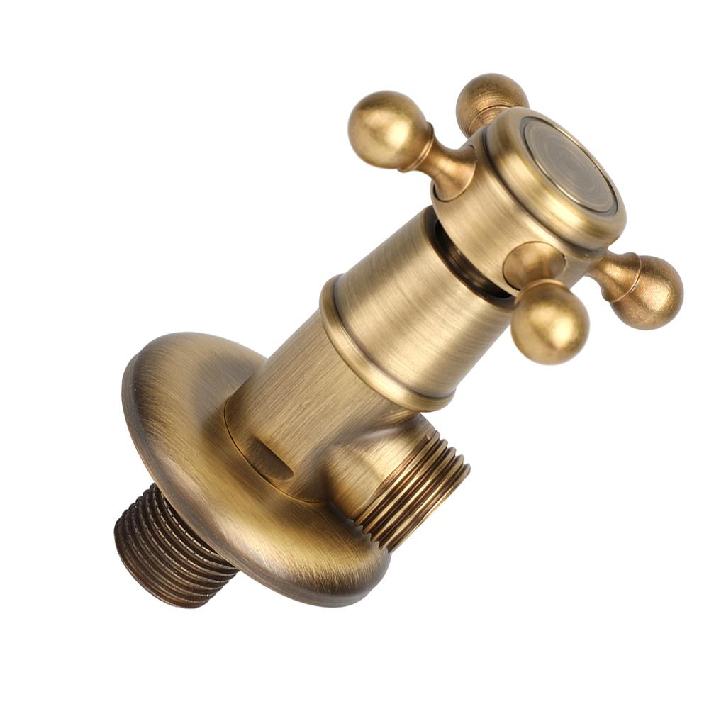 Европейская фурнитура для ванной комнаты, латунный треугольный клапан, античный угловой клапан