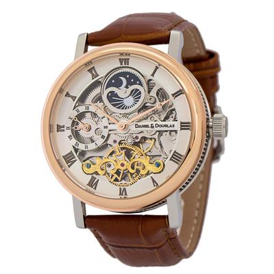 Часы Daniel Douglas Automatic Mechanical DD8806 Automatic Skeleton Brown DANIEL&DOUGLAS Men's (DD8806-SVPG)