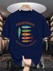 FisherUnisex Freedom Print Unisexs Crew Neck T Shirt Colorful Fish Hook Angling Graphic Short Sleeve Casual Cotton Daily Tops