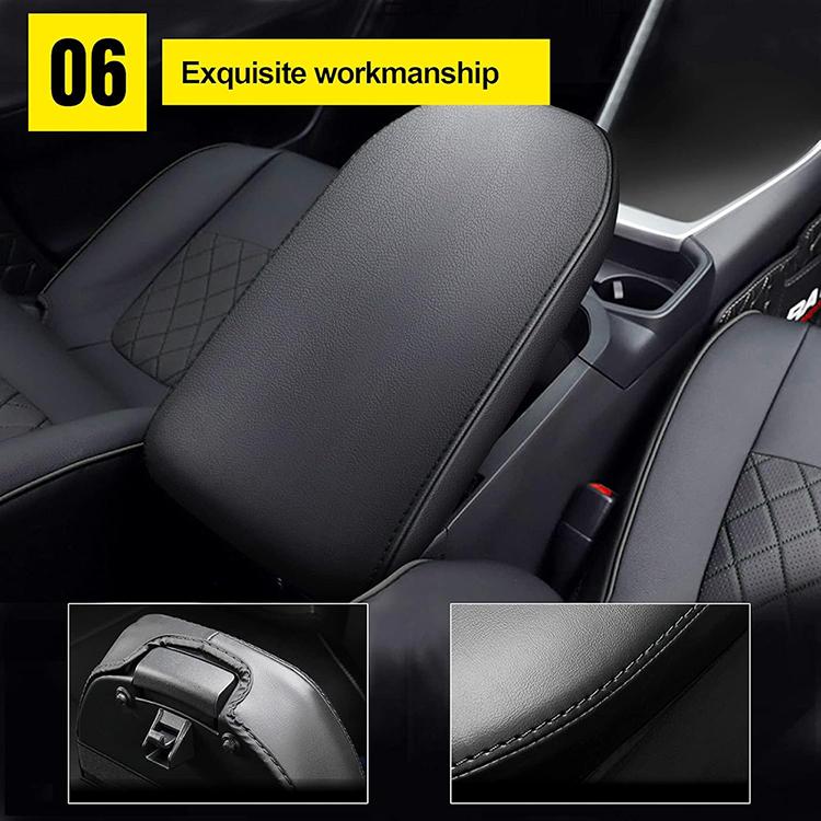 Carbon Fiber Style Armrest Box Cover for Toyota RAV4 2013 2014-2018 Interior Moulding