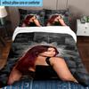 3PCS pop music Dua Lipa 3pcs Bedding,Including 3PCS Duvet Cover And 2pcs Pillowcases Perfect for Christmas,Ideal for Bedroom, Dormitory