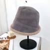 Hicken Lambswool Bucket Bucket Hat Women Autumn Winter Warm Hat Casual Wild WWild Women Basin Fisherman Hats Outdoor Shade