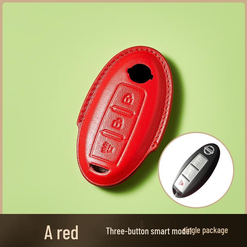 Ключница из коровьей кожи растительного дубления для ключа от автомобиля New Sylphy Murano, ручная работа, дизайн с пряжкой для мужчин