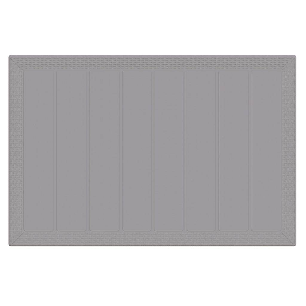 Garden Dining Set 5 pcs Light Grey Poly Rattan