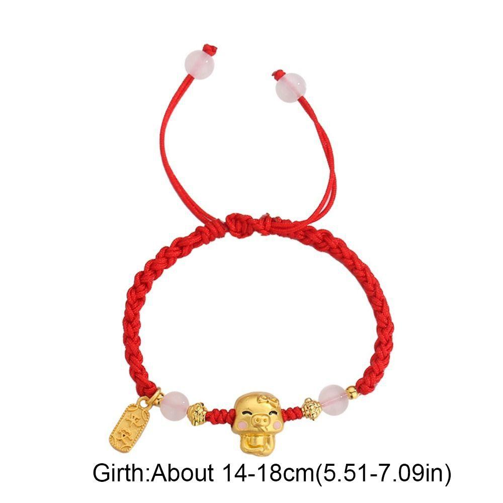 Lucky Rope Snake Animal Bracelet Cartoon Braided Hand Rope Creative Snake Year Bracelet  Men