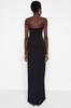 Women's Fashion New Evening Dress & Graduation Dress Black Woven Long Evening Evening Dress
