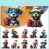 Adorable Cartoon Dog Car Hanging Ornament For Christmas Tree Decor And Home Gift