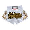 Metallic Letter Satin Boxing Shorts for Boys Kids - Fitness Trunks with Side Slit and Elastic Wide Waistband