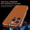Для iPhone 16 15 14 13 12 11 Pro Max Роскошные кожаные чехлы для телефонов с узором из углеродного волокна для iPhone 16 Pro Защитная задняя крышка