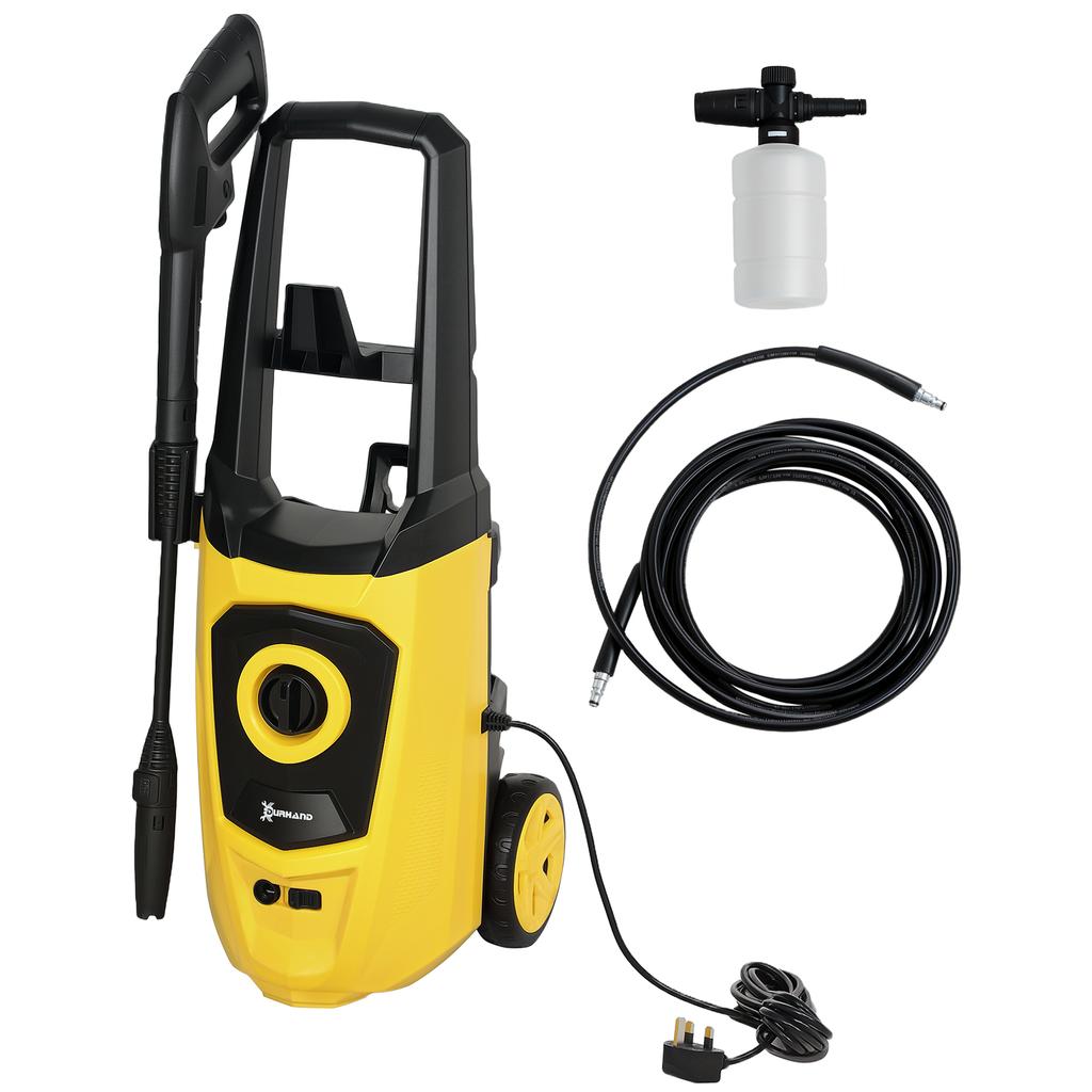 1800W High Pressure Washer, 150 Bar Pressure, 510 L/h Flow, High-Performance Portable Power Washer Jet Wash Cleaner with 6M Hose