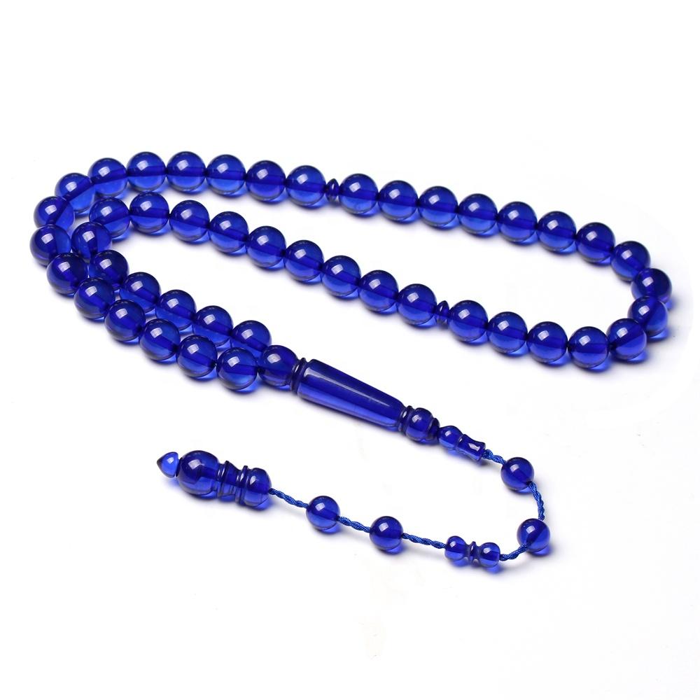 Blue Tasbih Islam Rosary Muslim Eid Gift 33 Prayer Beads Man Misbaha Saudi Fashion Jewelry 10mm Round Tesbih Sibha