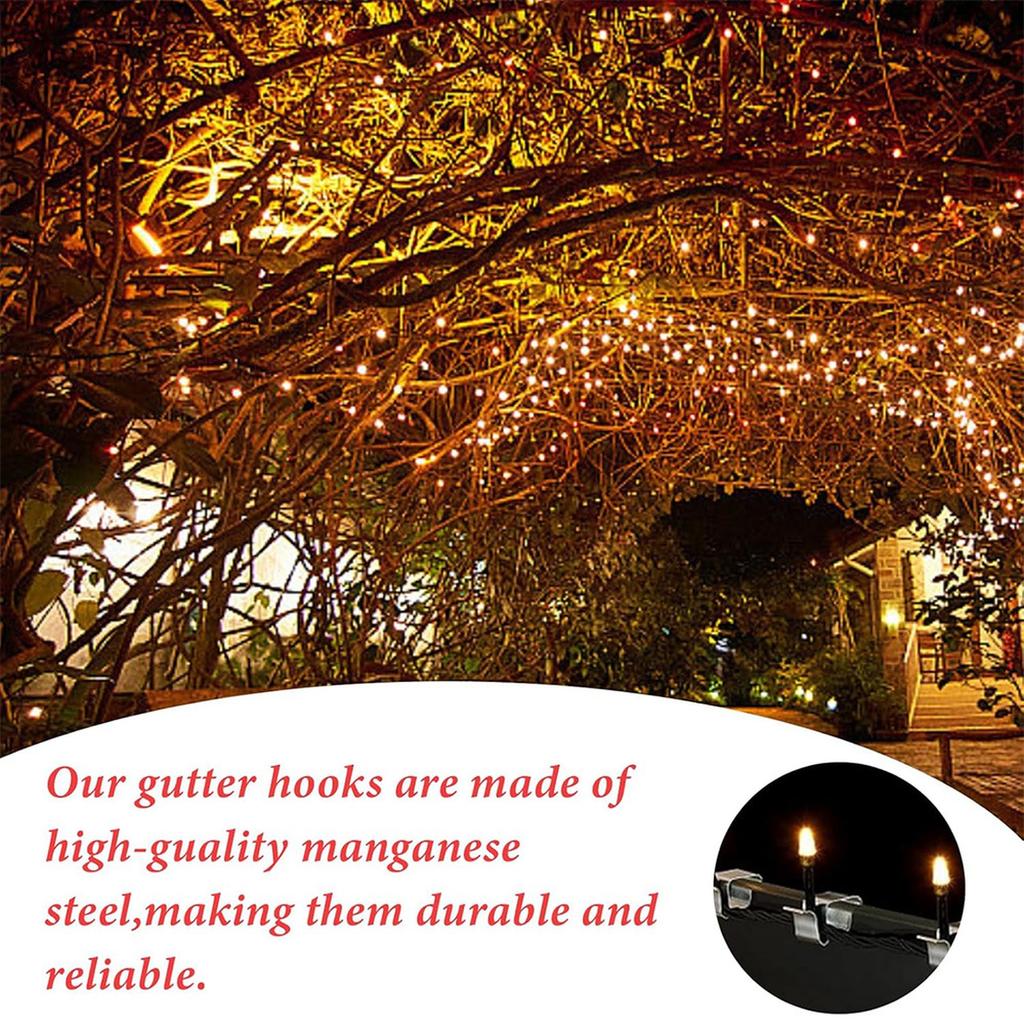 A02M-Рождественский декоративный зажим 50X Уличные клипсы для рождественской гирлянды Кабельные крючки Монтажные аксессуары