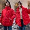 Trendy Women's Loose-fit Korean-style Cotton-Padded Jacket with Thicken Design for Autumn and Winter