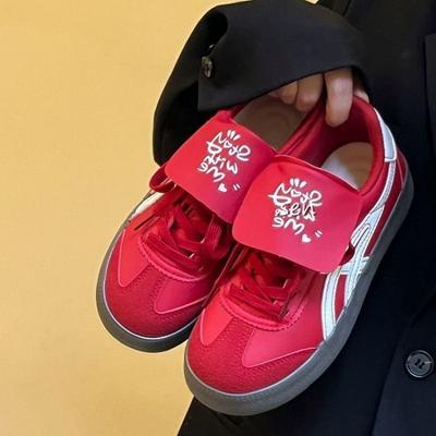 Крем для тренировок Майяра 2024 года, нишевая маленькая белая обувь, осенняя новинка, симпатичный дизайн с плоской подошвой, повседневная обувь для сноуборда