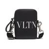 VLTN Сумка-мессенджер мужская из телячьей кожи с принтом букв VLTN, съемный плечевой ремень, Черный UY2B0-943WJW-0NI
