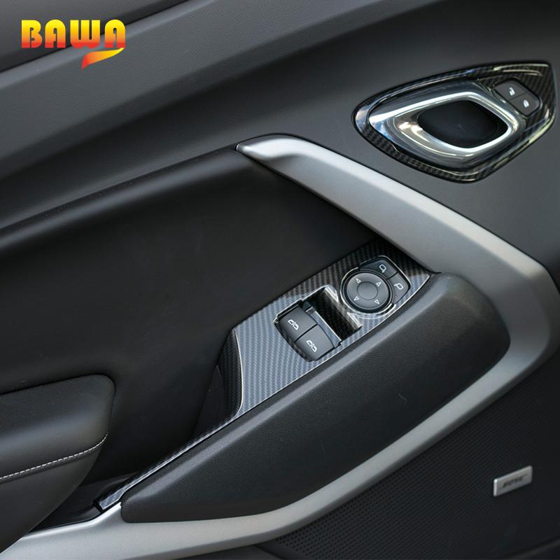BAWA ABS автомобильные кнопки подъема окна, панель, декоративная крышка, планки, внутренние наклейки для Chevrolet Camaro 2017 Up Car