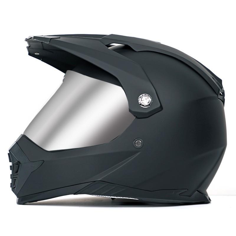Full Face Motorcycle Helmet Men Women Dual Lens Off-Road Touring ABS Material ECE 22.06 Certified