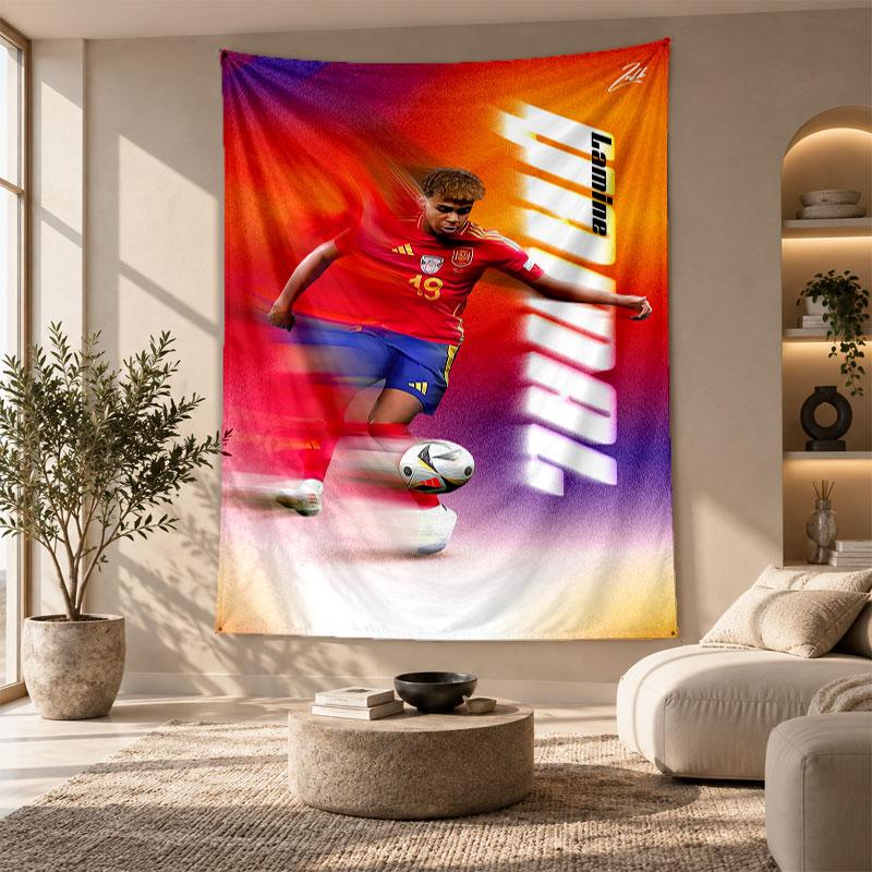 Decorative Tapestry,Lamine Yamal Printed Wall Art, Lightweight Wall Hanging For Bedroom Background