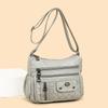 Single-shoulder Bag Trendy Women's Crossbody Bag Washed Leather Crossbody Bag