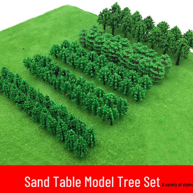 DIY Miniature Landscape Model Trees - Finished Set with Small Trunks