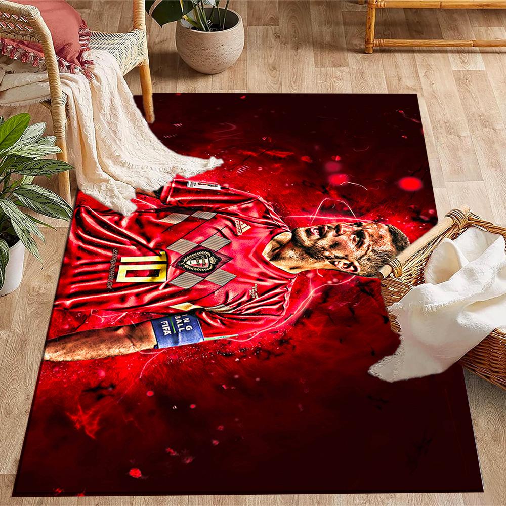 Belgian Football Star Carpet Perfect for Game Room Decorate room Outdoor Kitchen Anti-slip Rug Office home decor Perfect Birthday/Christmas Gift Idea