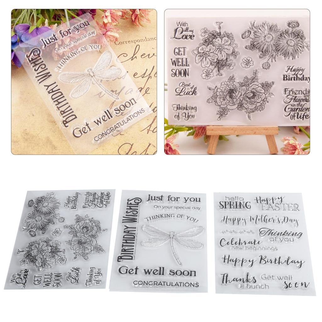 3 шт. прозрачный штамп резиновый журнал альбом украшения ремесла аксессуары