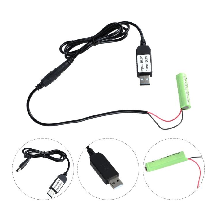 USB-элиминаторы батарей Линия USB 5V 2A на 2x1.5V LR03 Заглушка батареи Кабель питания для пультов игрушек Термометров