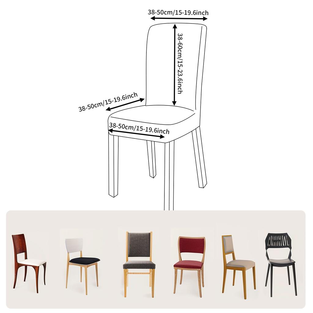 Чехол для стула в столовой, набор из 8/4, высокоэластичный съемный нескользящий чехол для сиденья для домашней вечеринки, свадьбы, церемонии в отеле