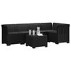 5 Seater Garden Sofa with Cushions Rattan Look PP Anthracite