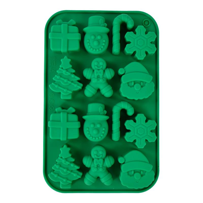 Рождественские силиконовые формы для шоколада, пряничный человечек, снежинка, рождественская елка, конфеты, печенье, инструменты для выпечки, новогодний декор для торта