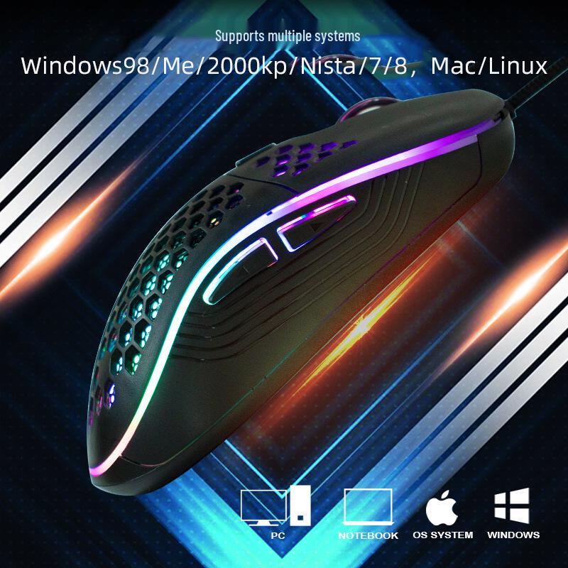 RGB Беспроводная Игровая и Офисная Мышь, 7200 DPI, Проводная/Беспроводная для Киберспорта