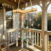 Crystal Wind Chime Pendant, Glittering Sun Catchers with Long Artistic Wall Decor Tassel, Sophisticated Hanging Ornament for Living Room Window
